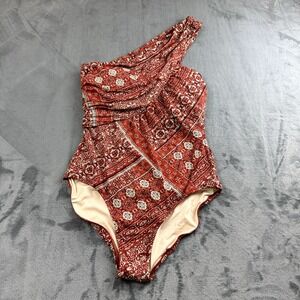 NWT Garnet Hill Womens Swimsuit Size 14P One Piece One Shoulder